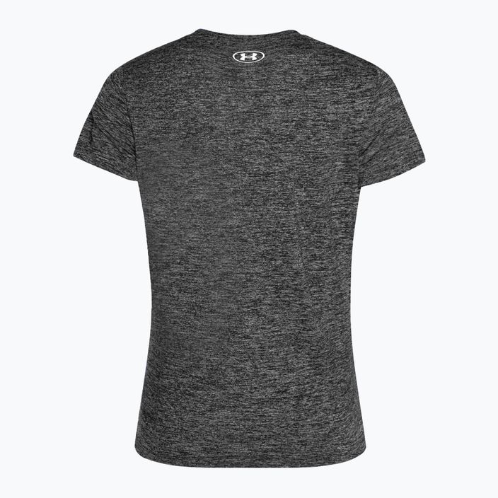 Under Armour Tech V-Twist μαύρο/λευκό γυναικείο μπλουζάκι προπόνησης 4