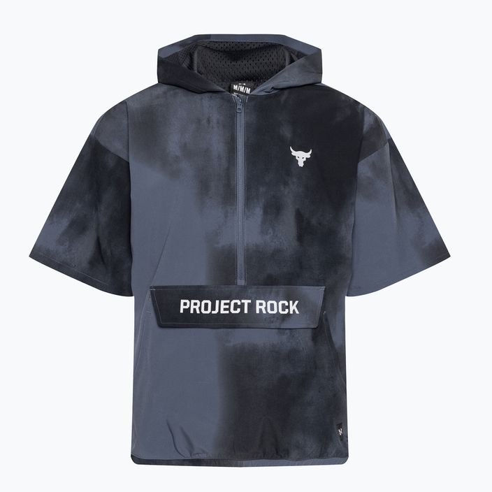 Under Armour Project Rock Warm Up Hooded downpour gray/mod gray ανδρικό μπουφάν προπόνησης με κουκούλα