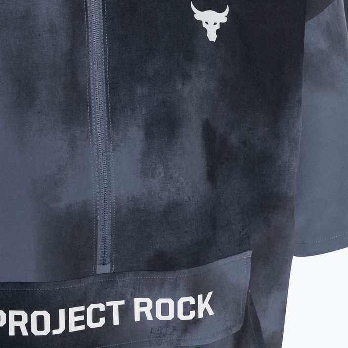 Under Armour Project Rock Warm Up Hooded downpour gray/mod gray ανδρικό μπουφάν προπόνησης με κουκούλα 3