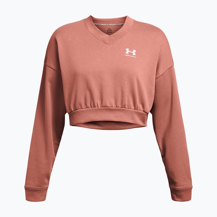 Under Armour γυναικεία φούτερ προπόνησης Rival Terry Os Crop Crew canyon pink/white 3