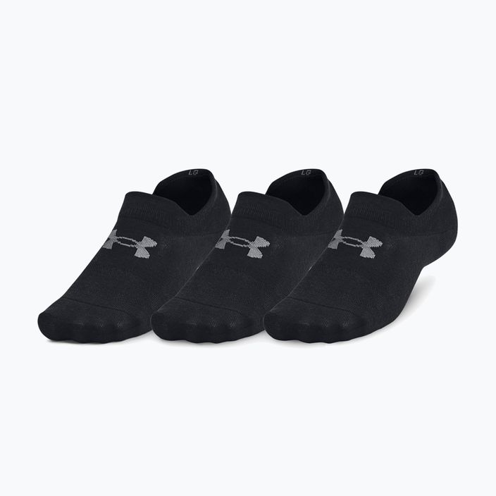 Κάλτσες προπόνησης Under Armour Essential Ultra Low Tab 3P μαύρες/μαύρες/καστρίκλες