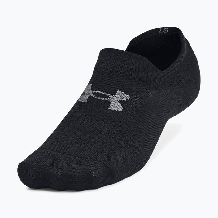 Κάλτσες προπόνησης Under Armour Essential Ultra Low Tab 3P μαύρες/μαύρες/καστρίκλες 2