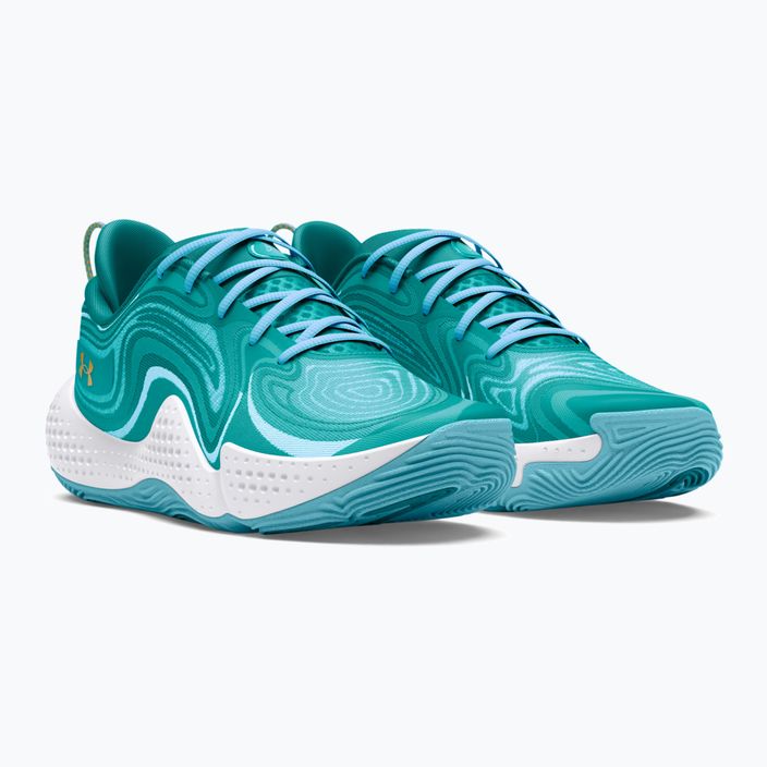 Under Armour Spawn 6 circuit teal/sky blue/white παπούτσια μπάσκετ 8