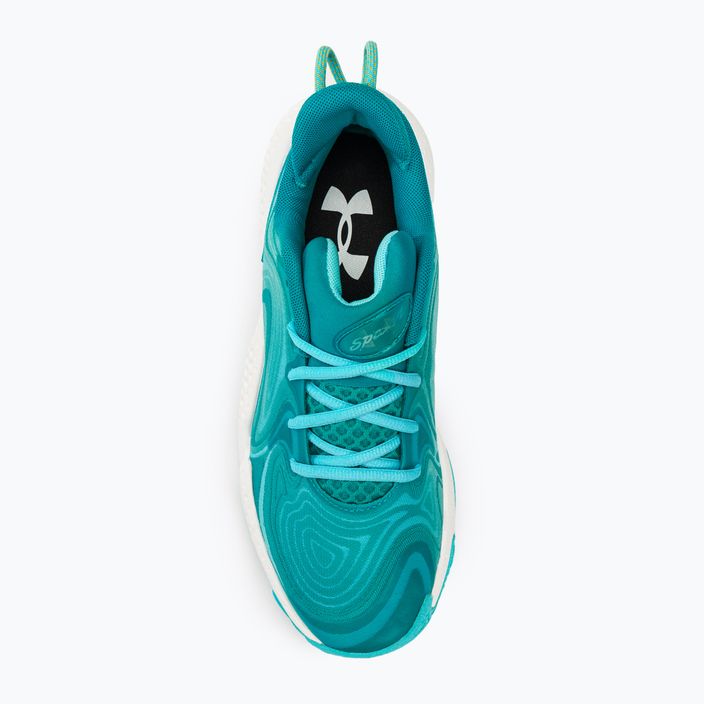 Under Armour Spawn 6 circuit teal/sky blue/white παπούτσια μπάσκετ 5