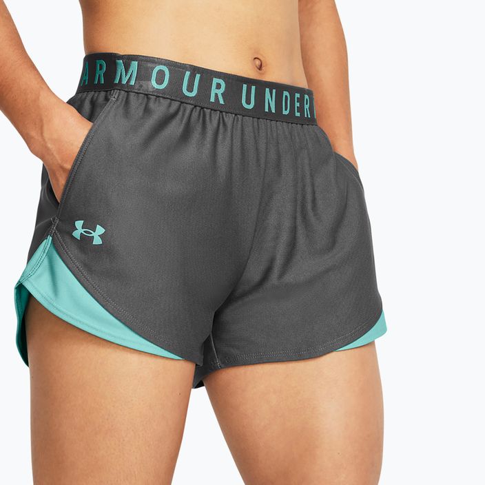 Under Armour γυναικεία σορτς Play Up 3.0 castlerock/radial turquoise/radial turquoise 4