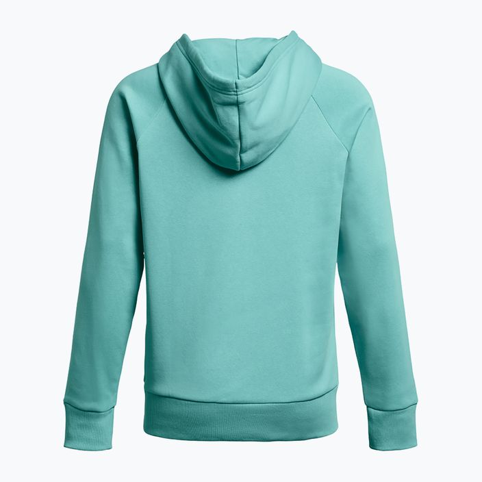 Γυναικείο Under Armour Rival Fleece Hoodie radial τυρκουάζ/λευκό 5