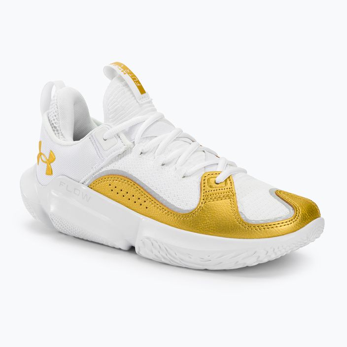 Under Armour Flow Futr X3 παπούτσια μπάσκετ λευκό/λευκό/μεταλλικό χρυσό