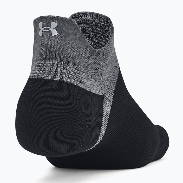 Ανδρικές κάλτσες τρεξίματος Under Armour Dry Run Lite No Show 3 ζευγάρια μαύρες/μαύρες/ανακλαστικές 3