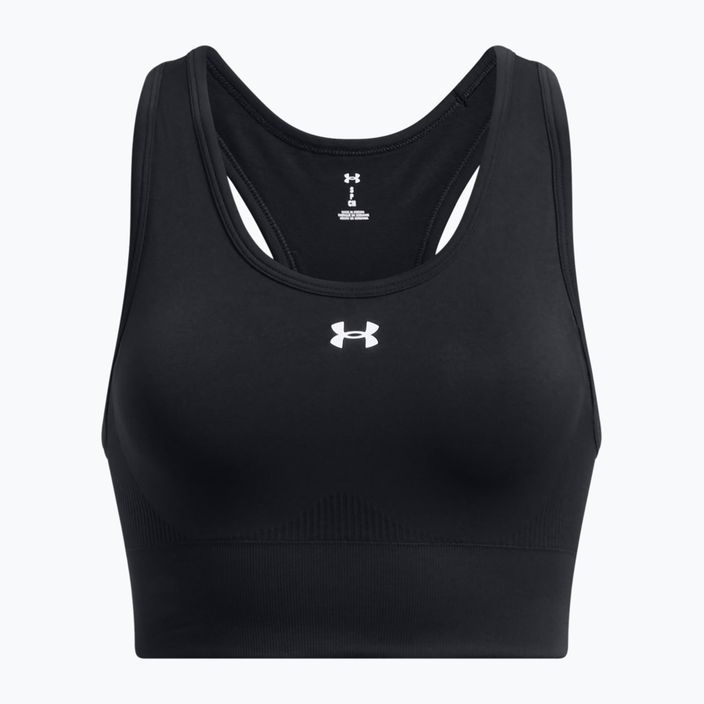 Under Armour Vanish Seamless Mid Branded σουτιέν προπόνησης μαύρο/λευκό 3