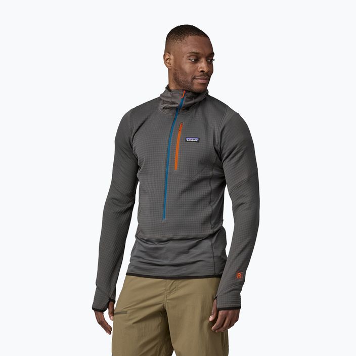 Ανδρική φούτερ πεζοπορίας R1 Pullover Hoody forge grey w/endless blue