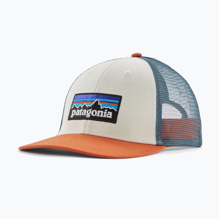 Καπέλο μπέιζμπολ Patagonia P-6 Logo LoPro Trucker white w/redtail rust