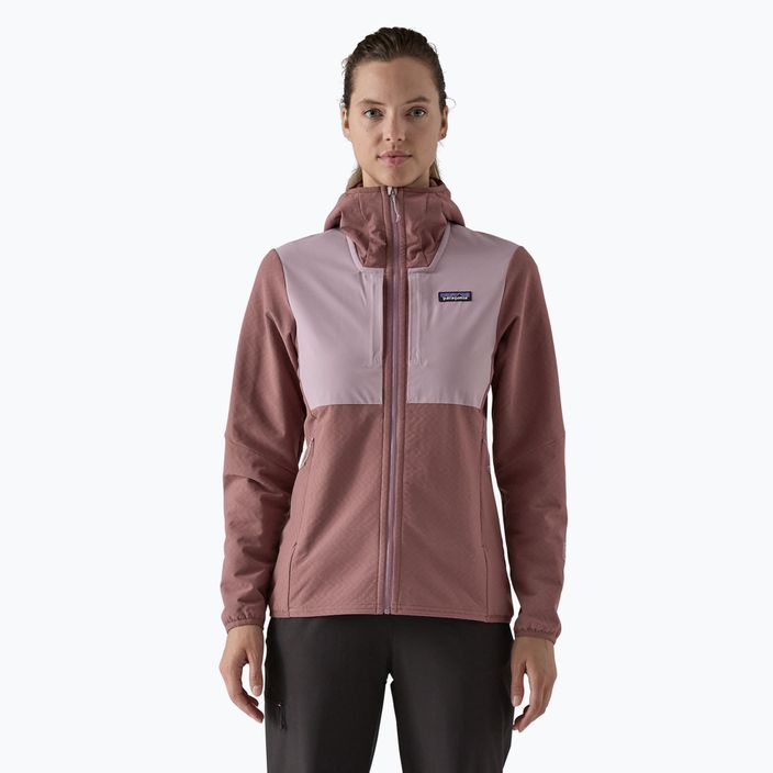 Patagonia γυναικείο softshell μπουφάν R2 CrossStrata Hoody dulse mauve