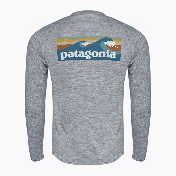 Ανδρικό μακρυμάνικο Patagonia Cap Cool Daily Graphic Shirt-Waters boardshort logo abalone blue/feather grey 2