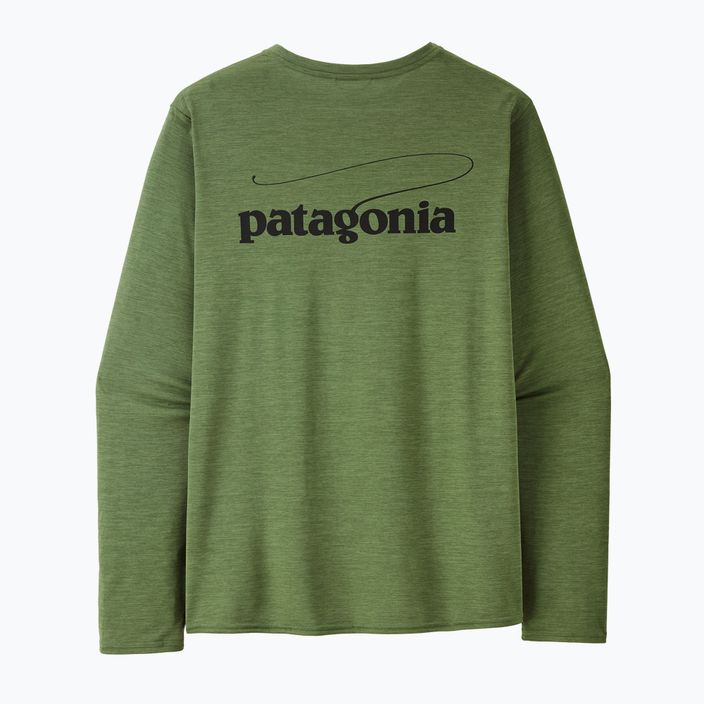 Ανδρικό μακρυμάνικο Patagonia Cap Cool Daily Graphic Shirt-Waters casting logo/terrain green x-dye