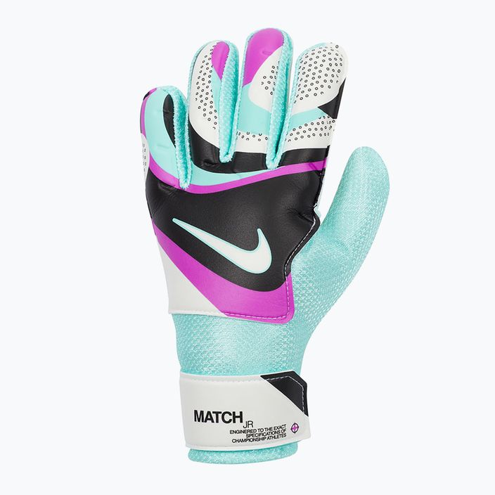 Παιδικά γάντια τερματοφύλακα Nike Match μαύρα/υπερ τυρκουάζ/φούξια 2