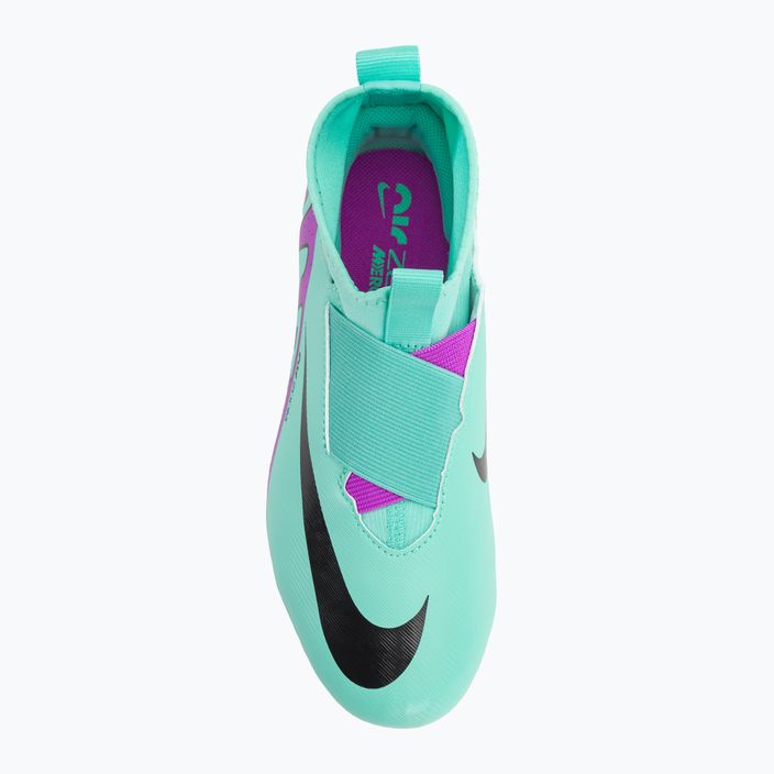 Παιδικές μπότες ποδοσφαίρου Nike Jr Zoom Mercurial Superfly 9 Academy FG/MG hyper turquoise/μαύρο/λευκό/φούξια όνειρο 6