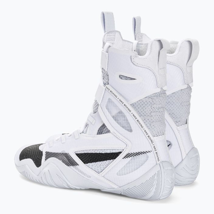 Nike Hyperko 2 λευκά/μαύρα/ποδοσφαιρικά γκρι παπούτσια πυγμαχίας 3
