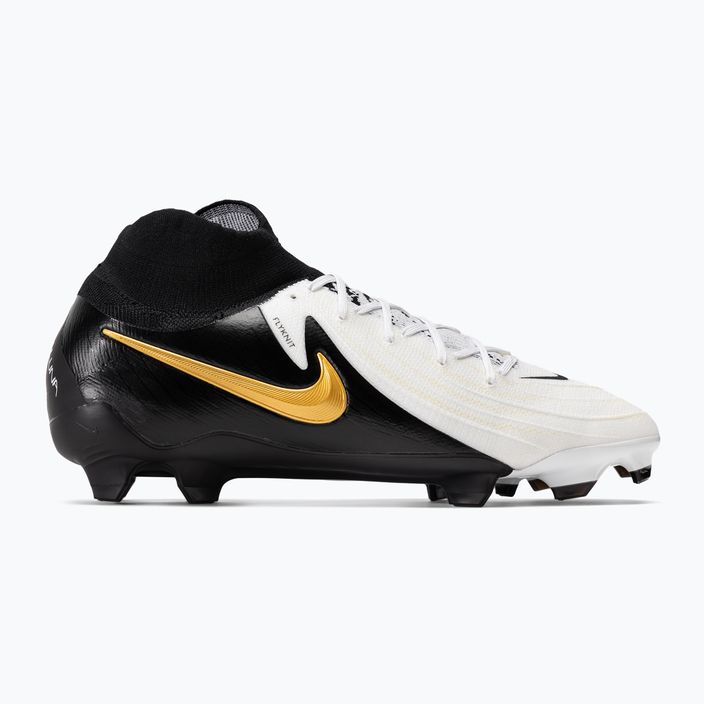 Ανδρικά παπούτσια ποδοσφαίρου Nike Phantom Luna II Pro FG white/metallic gold coin/black 2