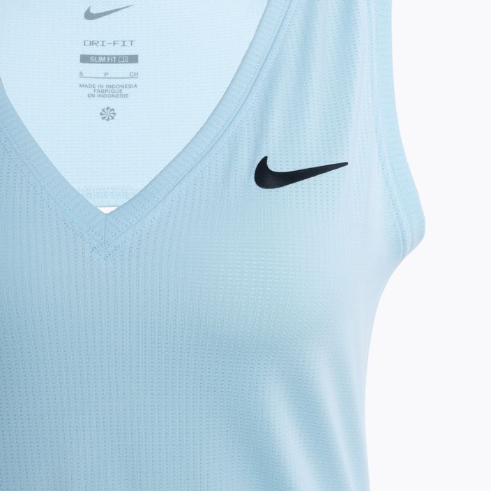 Γυναικεία μπλούζα για τένις Nike Court Dri-Fit Victory Tank μπλε/μαύρο του παγετώνα 3