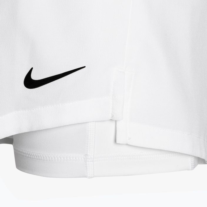 Nike Court Dri-Fit Advantage γυναικείο σορτς τένις λευκό/λευκό/μαύρο 4