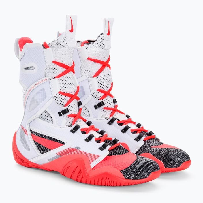 Nike Hyperko 2 λευκά/φωτεινά βυσσινί/μαύρα παπούτσια πυγμαχίας 4