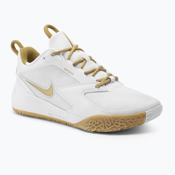 Nike Zoom Hyperace 3 παπούτσια βόλεϊ λευκό/mtlc χρυσό-φωτονική σκόνη