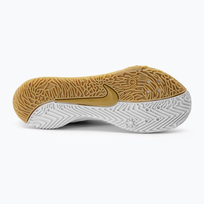 Nike Zoom Hyperace 3 παπούτσια βόλεϊ λευκό/mtlc χρυσό-φωτονική σκόνη 4