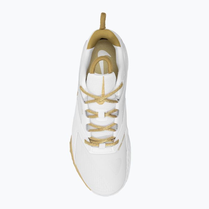 Nike Zoom Hyperace 3 παπούτσια βόλεϊ λευκό/mtlc χρυσό-φωτονική σκόνη 5