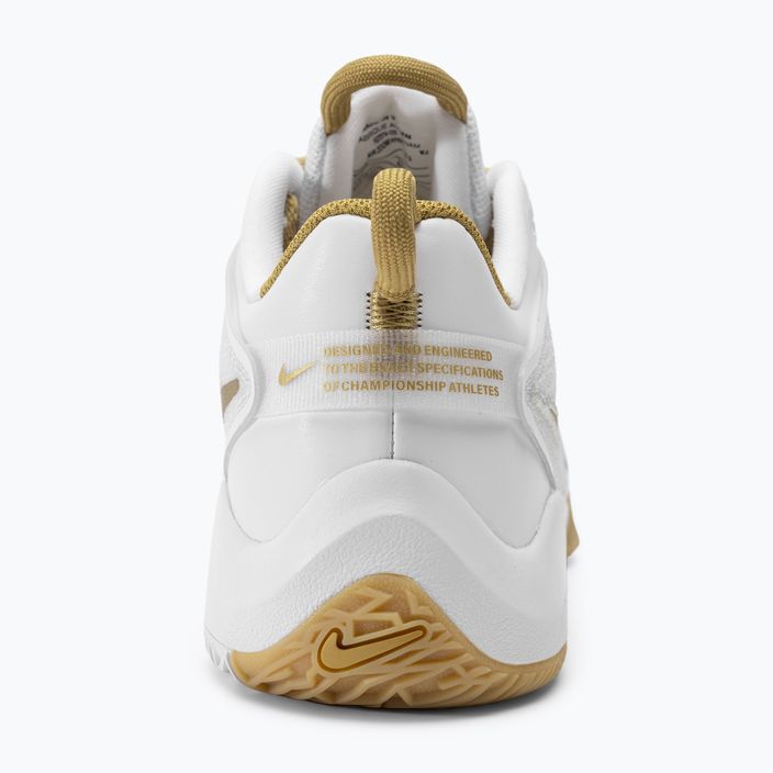 Nike Zoom Hyperace 3 παπούτσια βόλεϊ λευκό/mtlc χρυσό-φωτονική σκόνη 6