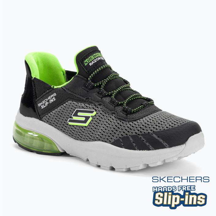 SKECHERS Slip-ins Razor Air Hyper-Brisk παιδικά αθλητικά παπούτσια ανθρακί/μαύρο