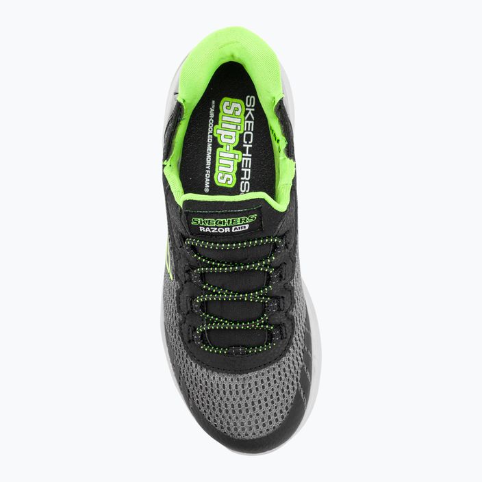 SKECHERS Slip-ins Razor Air Hyper-Brisk παιδικά αθλητικά παπούτσια ανθρακί/μαύρο 6