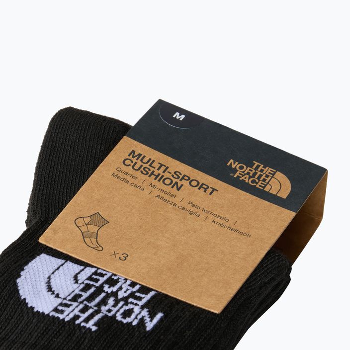 The North Face Multi Sport Cush Quarter Sock Κάλτσες Trekking 3 ζευγάρια μαύρες 3