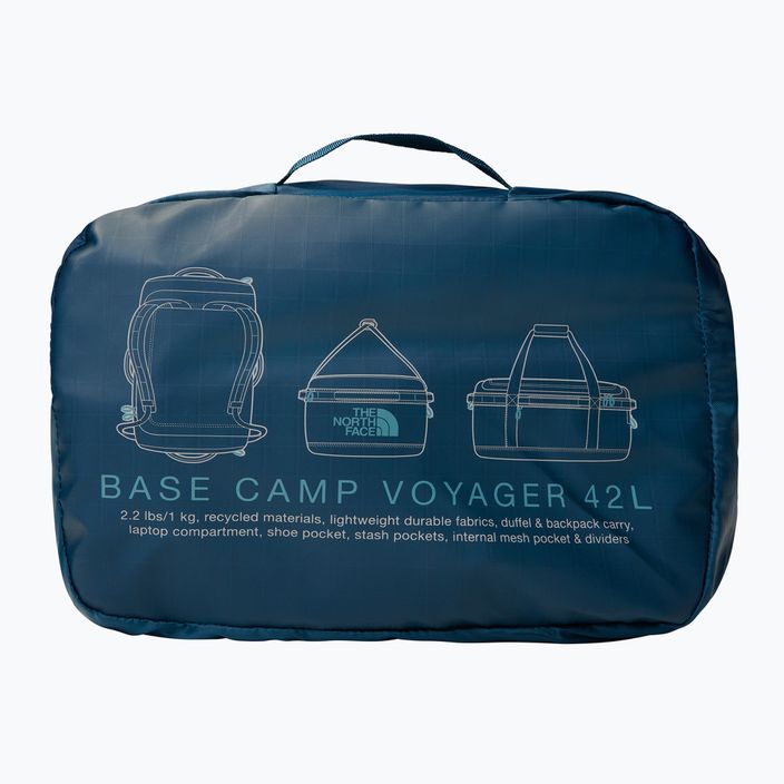 Τσάντα ταξιδιού The North Face Base Camp Voyager Duffel 42 l midnight petrol/algae blue 4