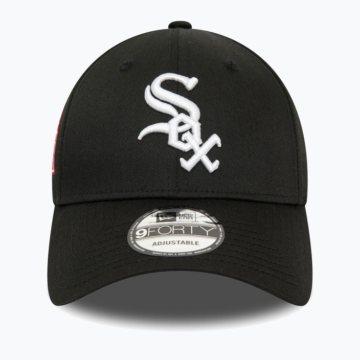 Ανδρικό καπέλο μπέιζμπολ New Era Patch 9Forty Chicago White Sox μαύρο 2