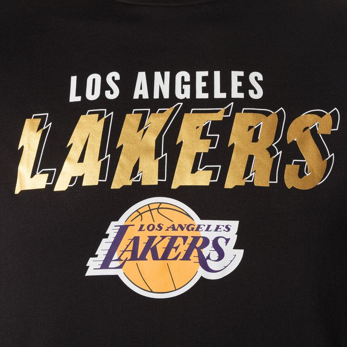 Ανδρικό New Era Team Script OS Tee Los Angeles Lakers μαύρο 8
