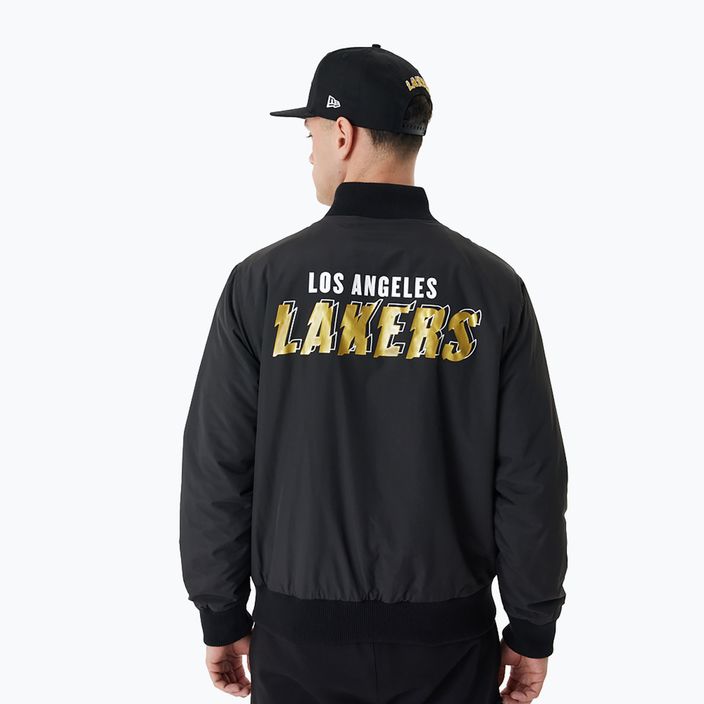 Ανδρικό μπουφάν New Era NBA Script BP Bomber Los Angeles Lakers μαύρο 2