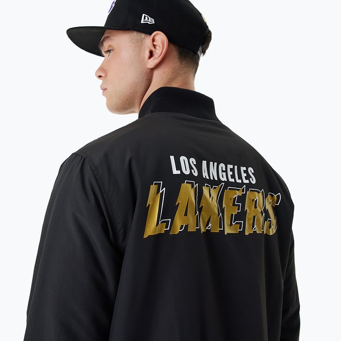Ανδρικό μπουφάν New Era NBA Script BP Bomber Los Angeles Lakers μαύρο 4
