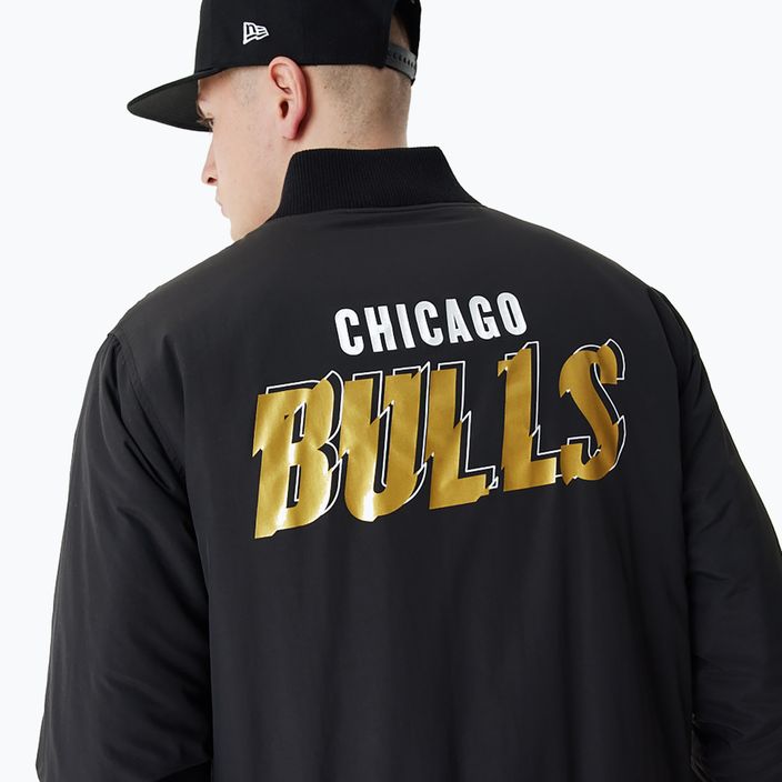 Ανδρικό μπουφάν New Era NBA Script BP Bomber Chicago Bulls μαύρο 4
