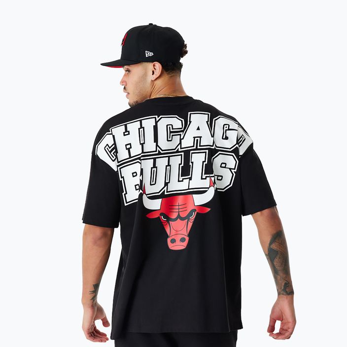 Ανδρικό New Era NBA Large Graphic BP OS Tee Chicago Bulls μαύρο 3