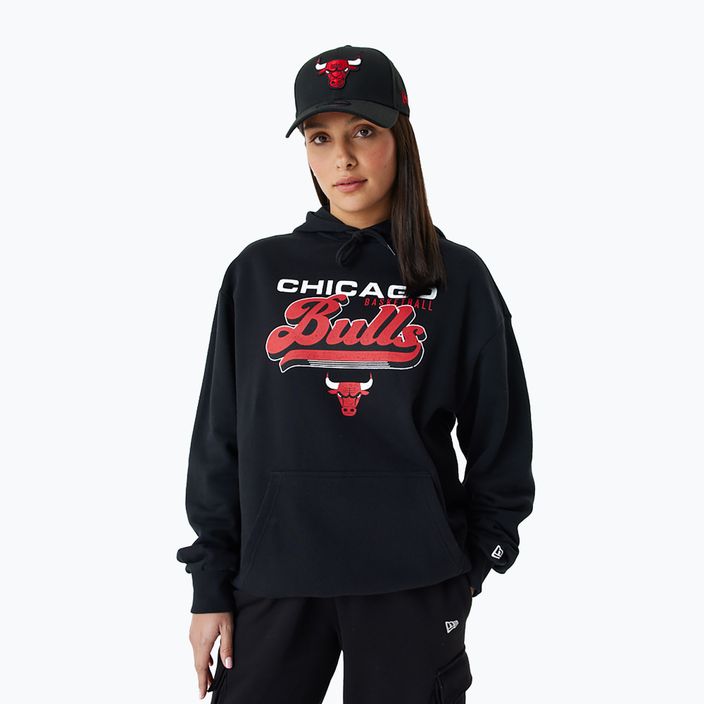 Ανδρικό New Era NBA Graphic OS Hoody Chicago Bulls φούτερ μαύρο 2