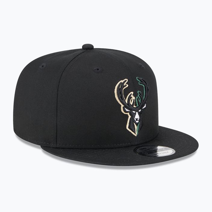 New Era Split Logo 9Fifty Milwaukee Bucks καπέλο μαύρο