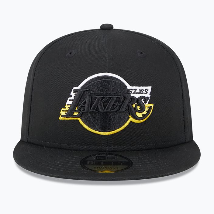 New Era Split Logo 9Fifty Los Angeles Lakers καπέλο μαύρο 3