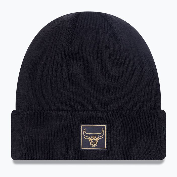 New Era Metalic Badge Cuff Knit Chicago Bulls χειμερινό καπέλο μαύρο