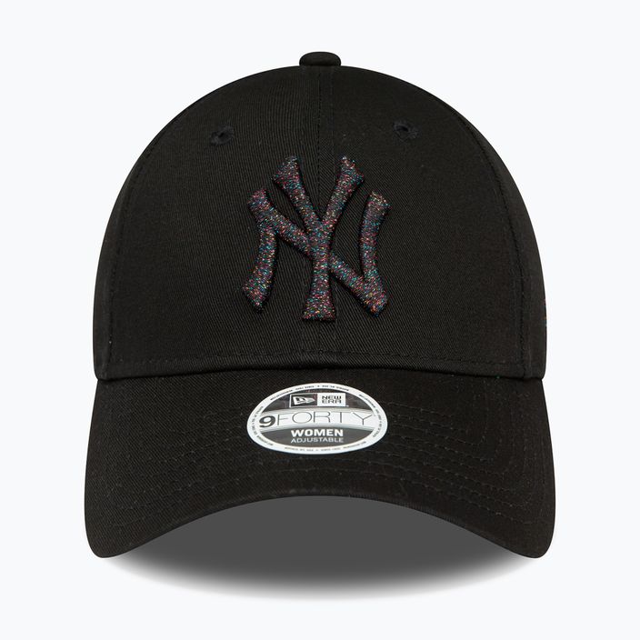 Γυναικείο New Era Metallic Logo 9Forty New York Yankees καπέλο μπέιζμπολ μαύρο 2