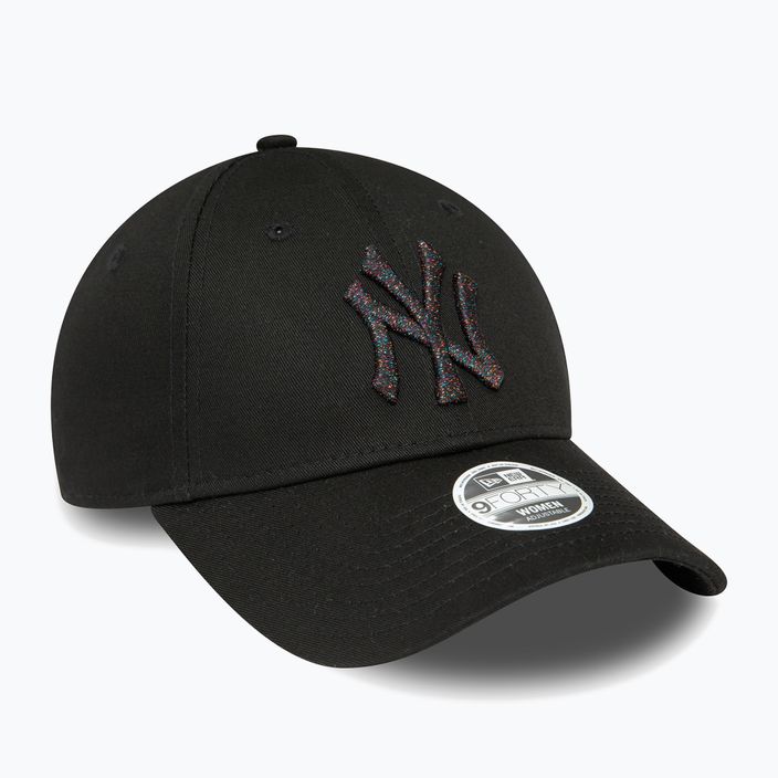 Γυναικείο New Era Metallic Logo 9Forty New York Yankees καπέλο μπέιζμπολ μαύρο 3