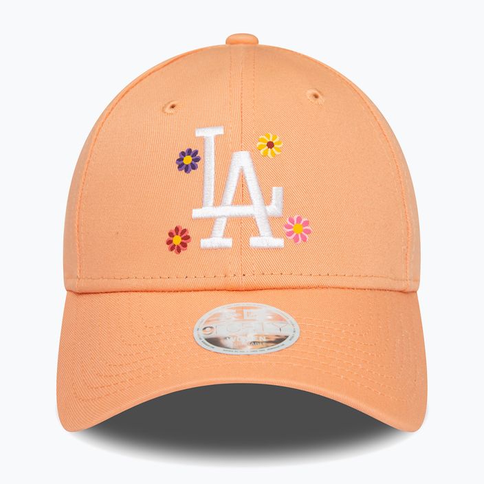 Γυναικείο καπέλο μπέιζμπολ New Era Flower 9Forty Los Angeles Dodgers σε ροζ παστέλ χρώμα 2