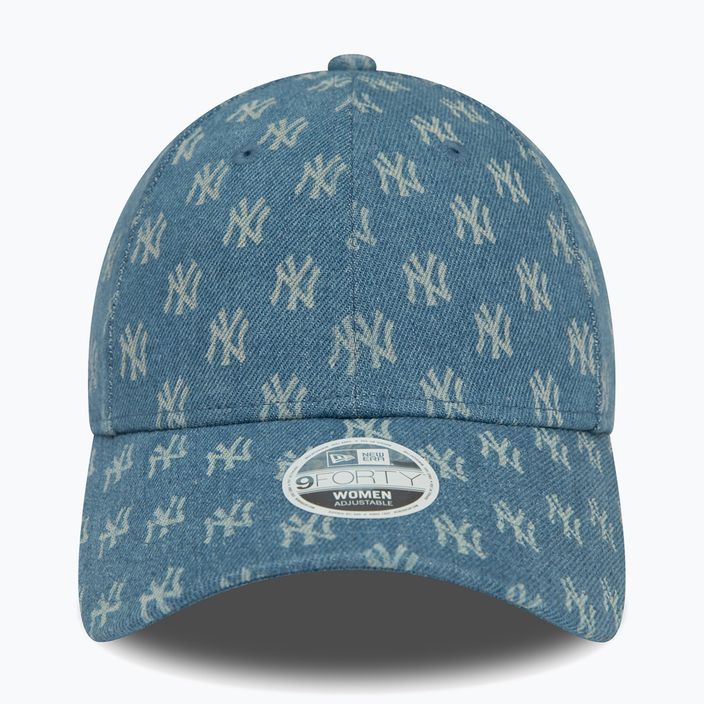 Γυναικείο New Era Denim Mono 9Forty New York Yankees med μπλε καπέλο μπέιζμπολ 2