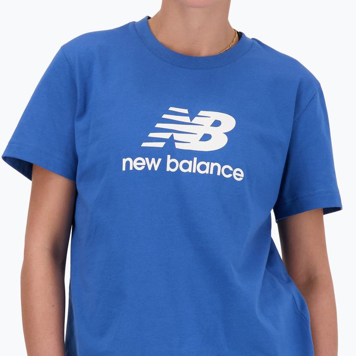 Γυναικεία μπλούζα New Balance Jersey Stacked Logo T-Shirt blueagat 4