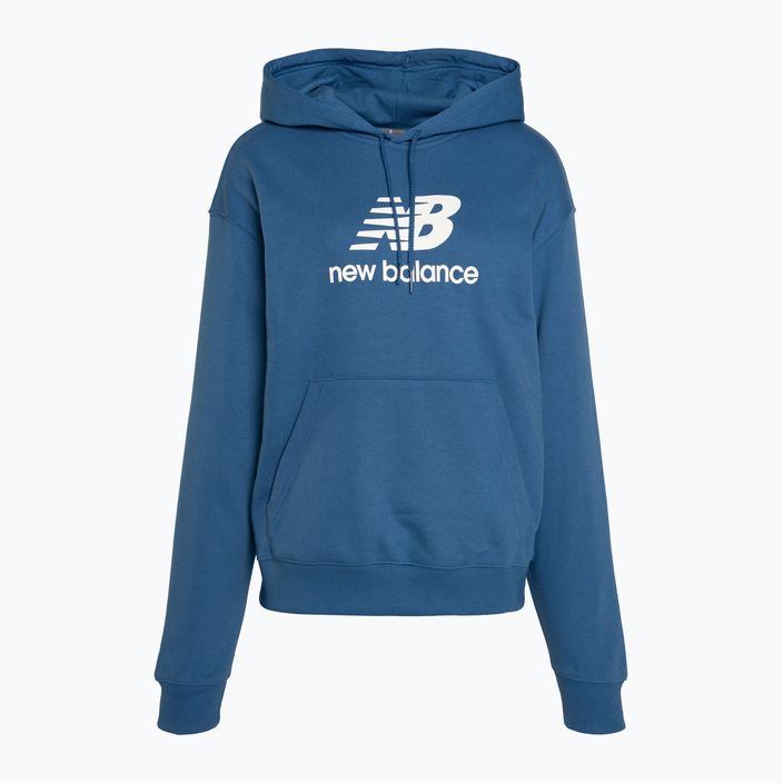 Γυναικεία New Balance French Terry Stacked Logo Hoodie blueagat 5