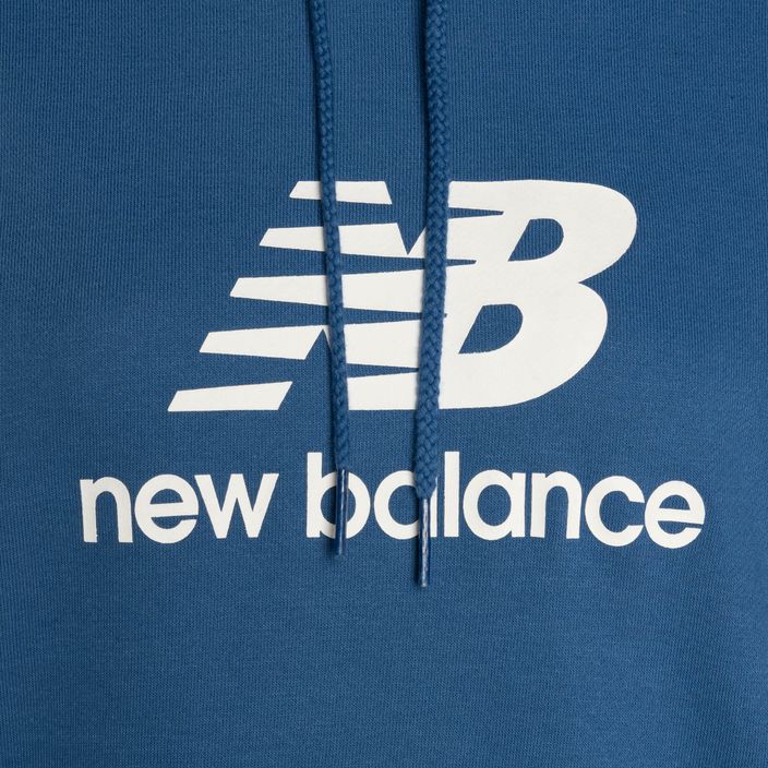 Γυναικεία New Balance French Terry Stacked Logo Hoodie blueagat 7